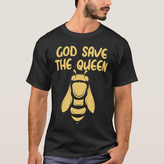 Camiseta God Save The Queen  Beekeeping Environmentalist Be (Frente)