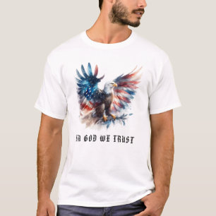 Camiseta *~* GOD TRUST EagleAP16 American Flag USA Bald