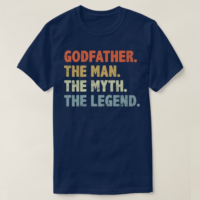 Camiseta Goddad O Homem Mito Dia de os pais da Lenda para o (Frente do Design)