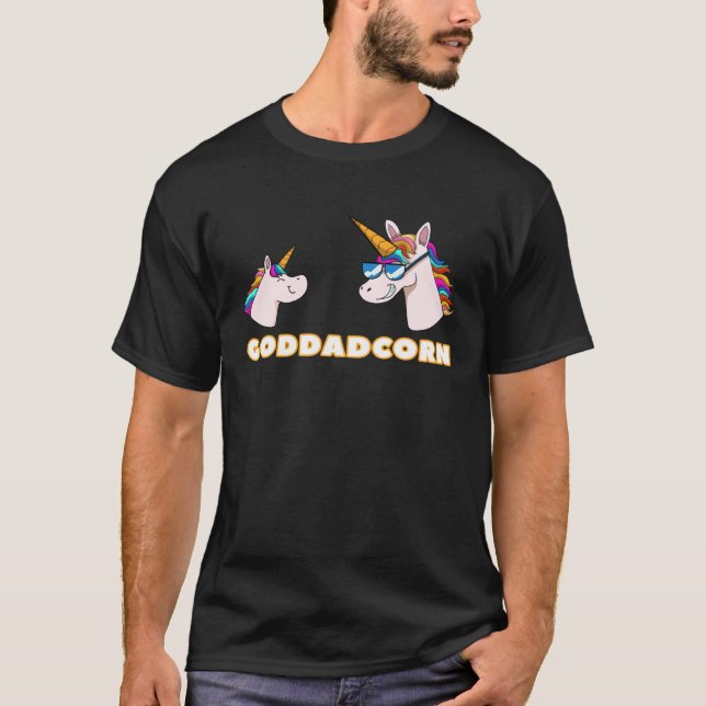 Camiseta Goddadcorn Goddad 1 Kid Godfather Unicorn Father's (Frente)