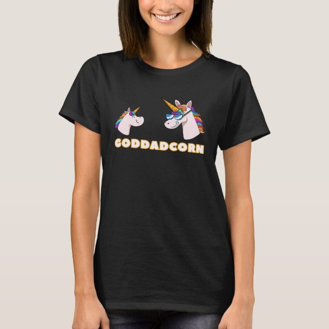 Camiseta Goddadcorn Goddad 1 Kid Godfather Unicorn Father's (Frente)