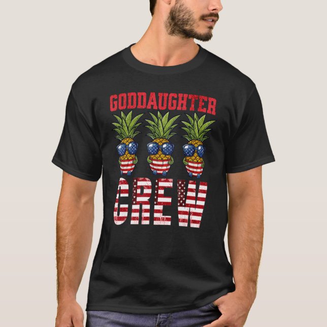 CAMISETA GODDAUGHTER CREW 4TH OF JULY PATRIOTIC SUNGLASSES  (Frente)