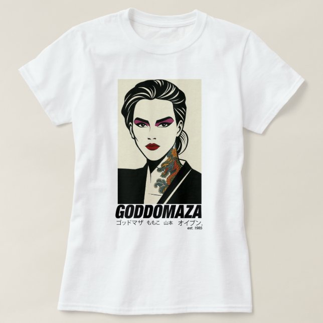 CAMISETA GODDOMAZA EAST 1985 BRANCO DRAGON NECK (Frente do Design)