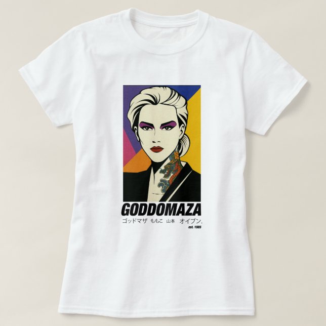 CAMISETA GODDOMAZA LESTE. 1985 MULHERES COR BRANCA (Frente do Design)