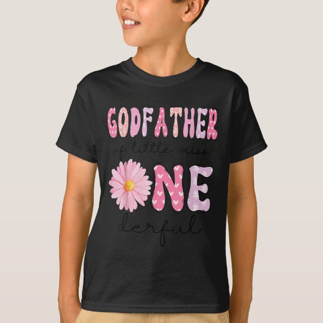 Camiseta Godfather Of Little Miss Onederful 1st Birthday Nk (Frente)