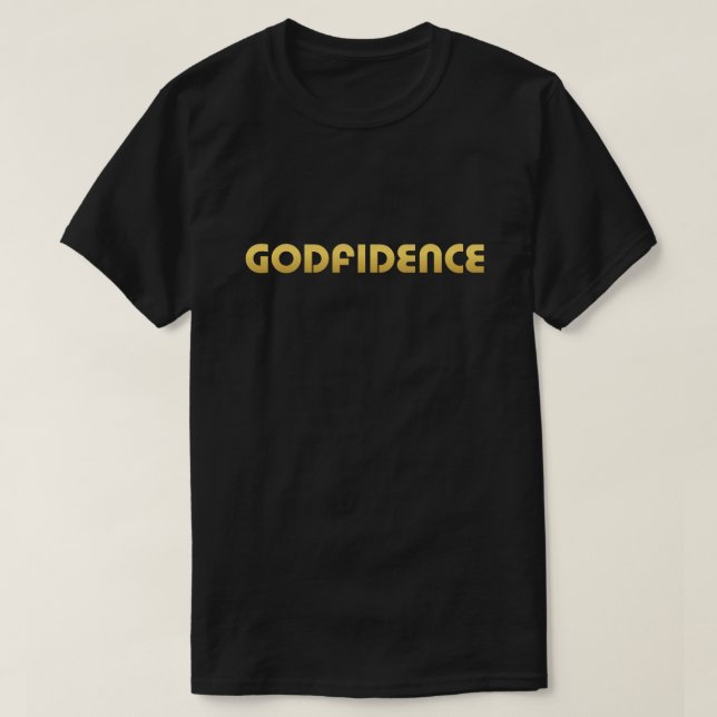 Camiseta Godfidence dourado (Frente do Design)