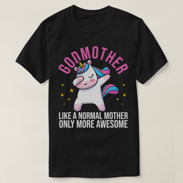 Camiseta Godmother Unicorn Mother Mother's Day  (Frente do Design)