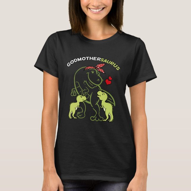 Camiseta Godmothersaurus Godmother 2 Kids Rex Godparent's D (Frente)