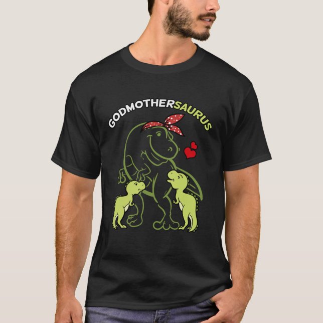 Camiseta Godmothersaurus Godmother 2 Kids Rex Godparent's D (Frente)