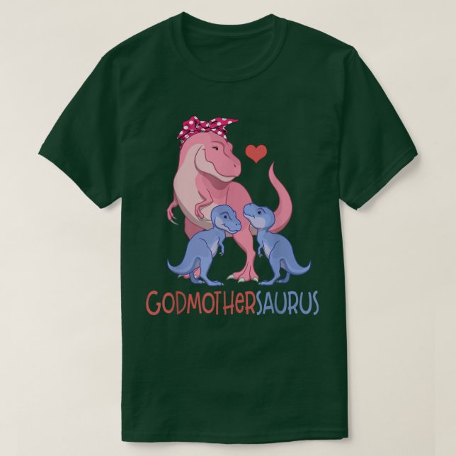 Camiseta Godmothersaurus T Rex Dinosaur Godmmãe Saurus Fa (Frente do Design)