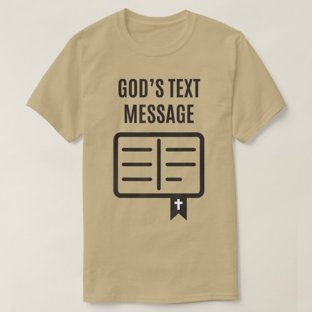 Camiseta Gods Tet MessageBible Funny Christian  (Frente do Design)