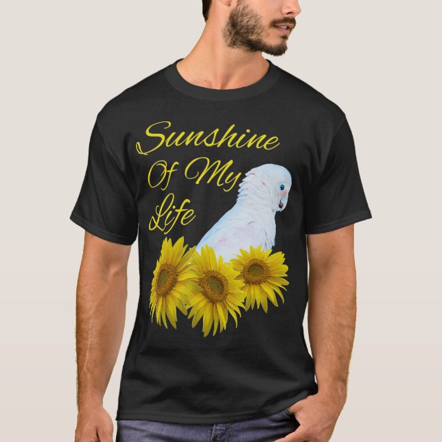 Camiseta Goffins Cockatopeta Papagaio Sunshine Girassol (Frente)