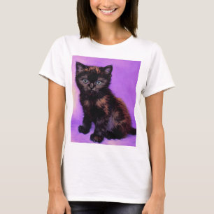 Camiseta Gogh Style Purple Cat
