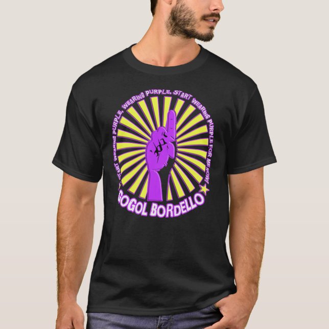 Camiseta Gogol Bordello - Começar a Vestir T- Purple Essent (Frente)