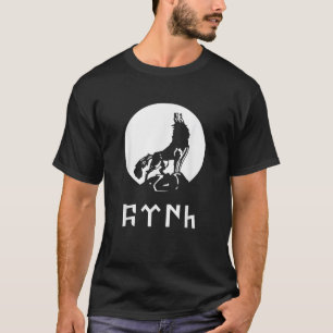 Camiseta GOKTURK TSHIRT Flag com Bozkurt Cinza Wolf Tee Shi