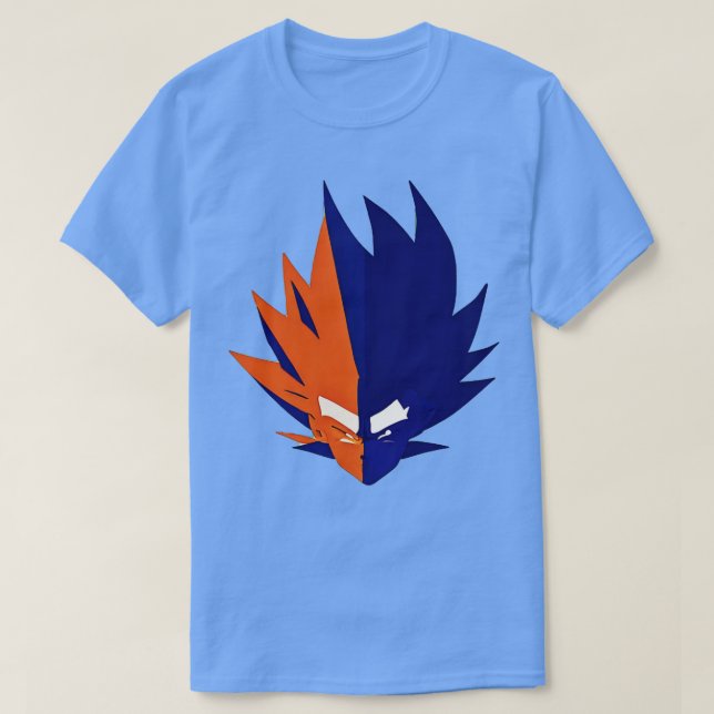 Camiseta Goku e Vegeta Unidos Fusão desencadeada (Frente do Design)