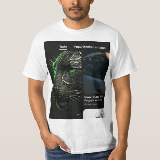 Camiseta gola canoa Masculino simples 