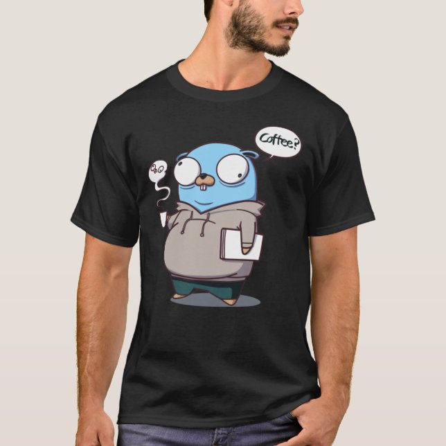 Camiseta Golang Gopher Developer e Sua Alma Clássica T-Shi (Frente)