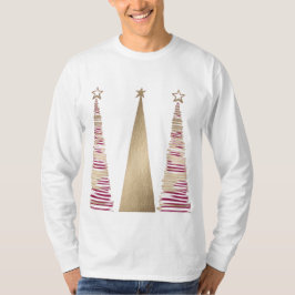 Camiseta Gold Christmas Tree's Mens crew neck T-shirt 