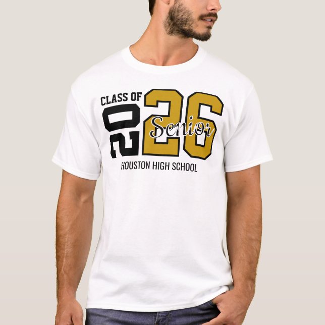 Camiseta Gold Congrats Graduation  (Frente)