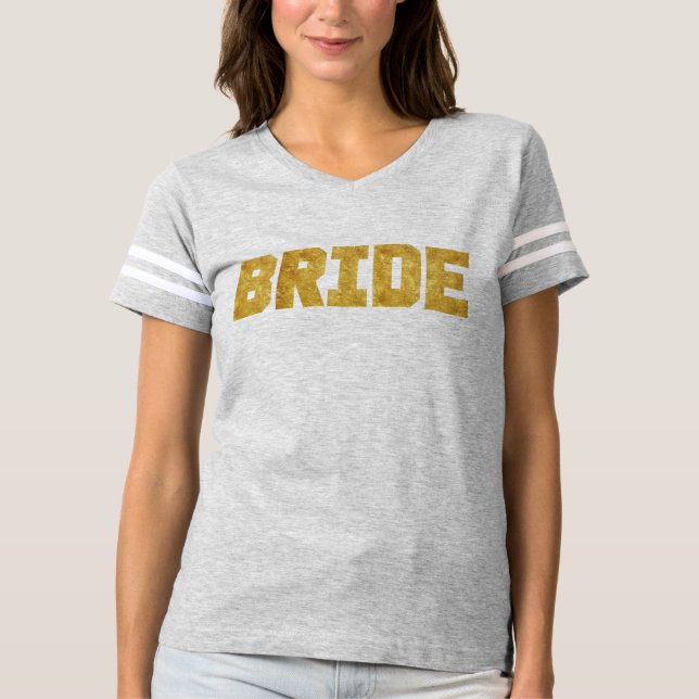 Camiseta Gold Foil Sporty Bride Tee (Frente)
