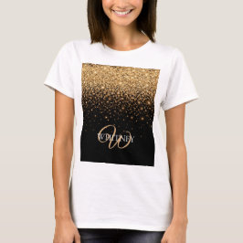 Camiseta Gold Glitter Sparkle Elegant Luxury Texture       