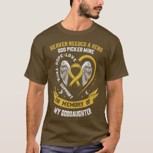 Camiseta Gold In Memory of my Goddaughter Childhood Cancer