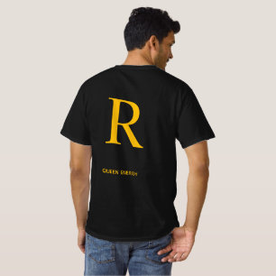 Camiseta Gold Letter R Queen Energy – Luxo Preto
