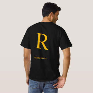 Camiseta Gold Letter R Queen Energy – Luxo Preto