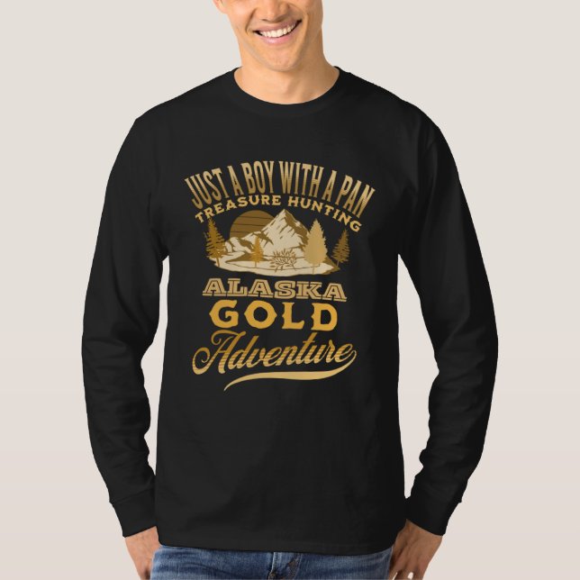 Camiseta Gold Panning   USA Nugget Love Alaska Outdoors (Frente)