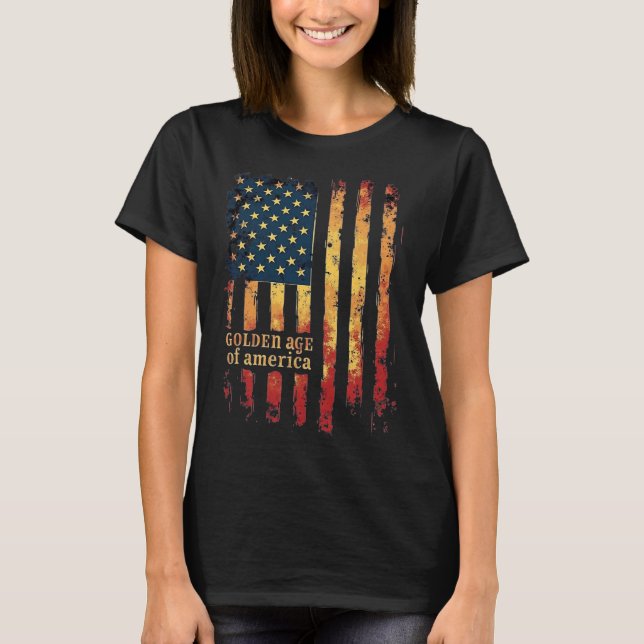 Camiseta Golden Age Of America Trump Patriotic President Wi (Frente)