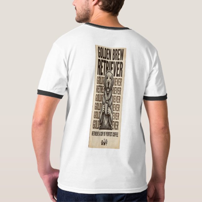 Camiseta Golden Brew Retriever  (Parte Traseira Completa)
