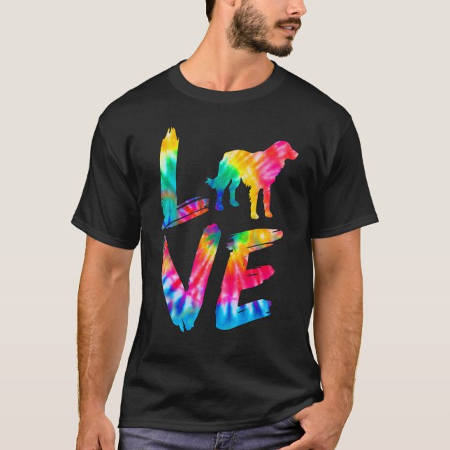 Camiseta Golden Cocker Retriever Tie Dye Amor Cachorro Mãe  (Frente)