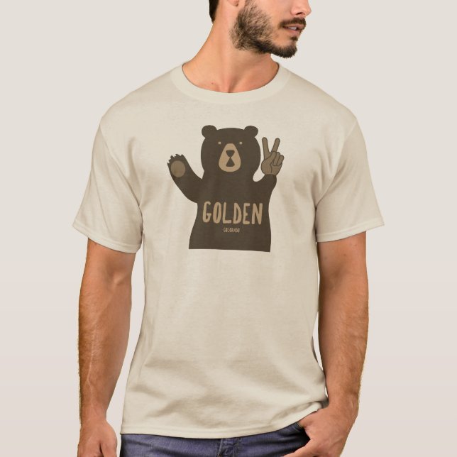 Camiseta Golden Colorado Peace Bear (Frente)
