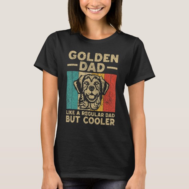 Camiseta Golden Dad  Retro Golden Retriever (Frente)