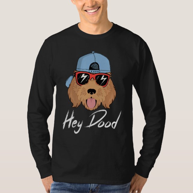 Camiseta Golden Doodle Hey Dood Labradoodle Apricot Goolden (Frente)