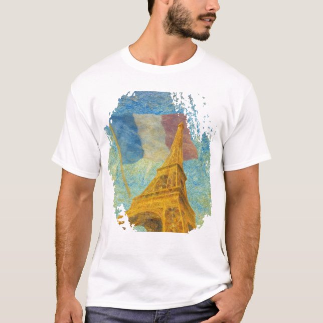 Camiseta Golden Eiffel Tower T‑Shirt (Frente)