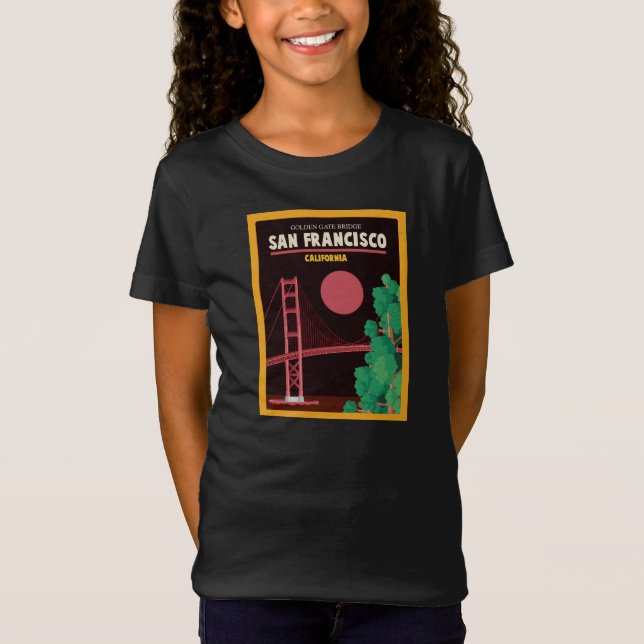 Camiseta Golden gate bridge na noite (Frente)