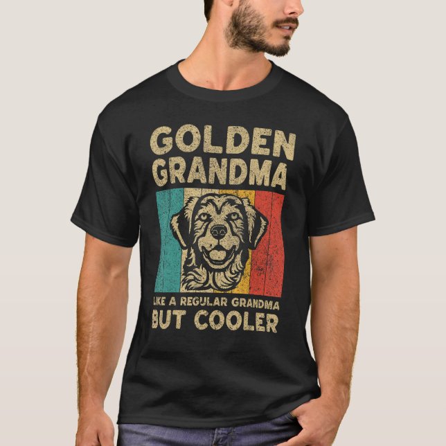 Camiseta Golden Grandma Definition  Retro Golden Retriever (Frente)