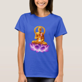 Camiseta Golden Lotus Meditation Buddha Spiritual Yoga Desi