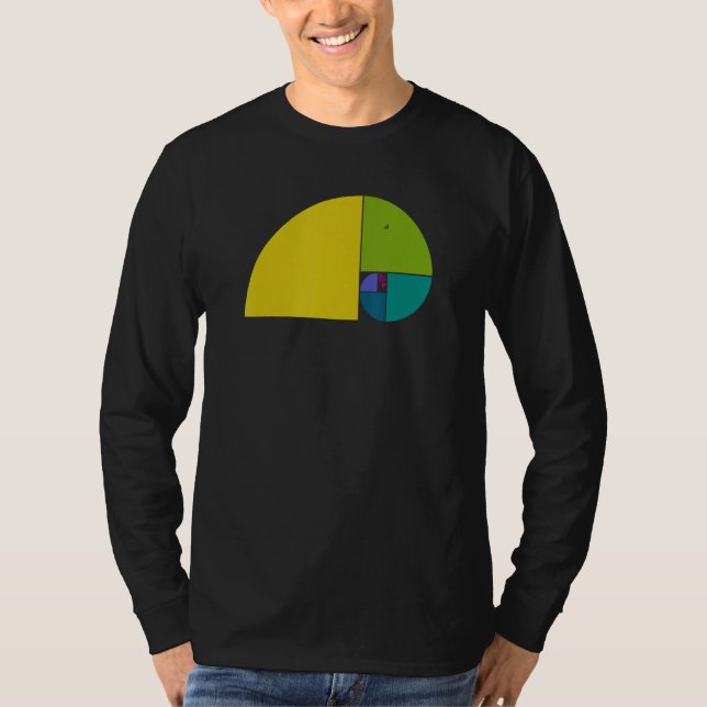 Camiseta Golden Ratio Elephant   Fibonacci Spiral 1   Fan F (Frente)