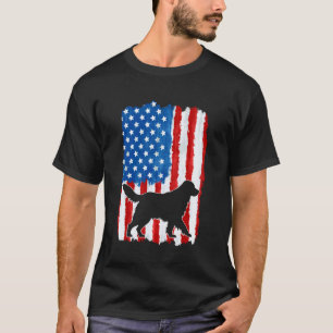 Camiseta Golden Retriever 4 De Julho Patriótico Homens Mulh