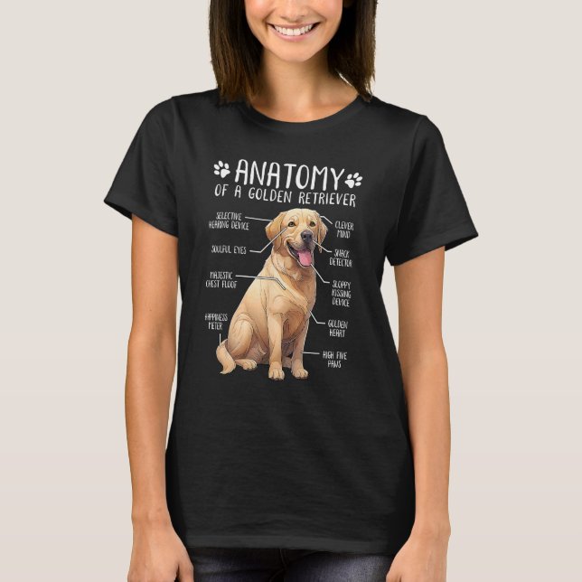 Camiseta Golden Retriever Anatomy Dog  Owner (Frente)