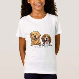 Camiseta Golden Retriever & Beagle Melhor para amantes de a