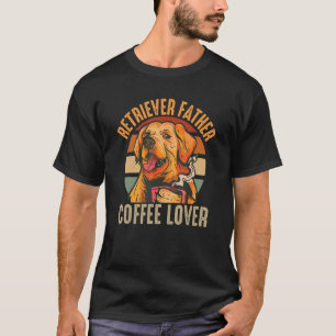 Camiseta Golden Retriever Bebendo Café