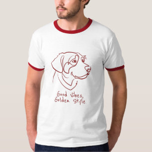 Camiseta Golden Retriever - Boas Vibrações, Estilo Golden