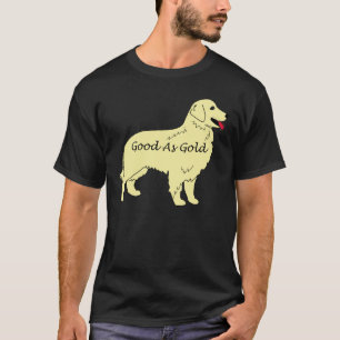 Camiseta Golden retriever bom como o t-shirt Dourado