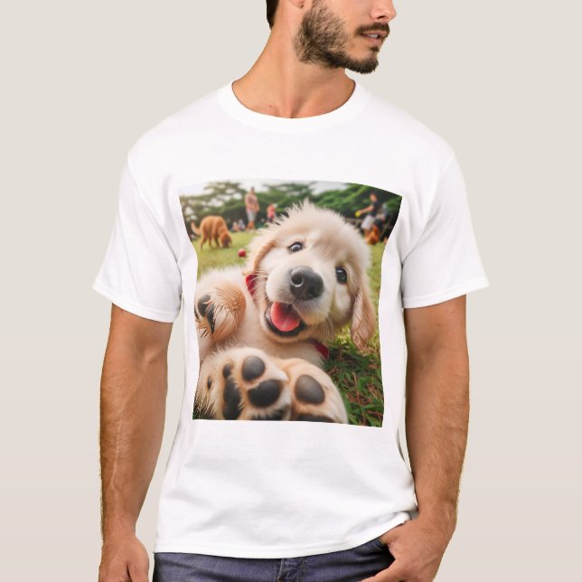 Camiseta Golden retriever cachorro (Frente)