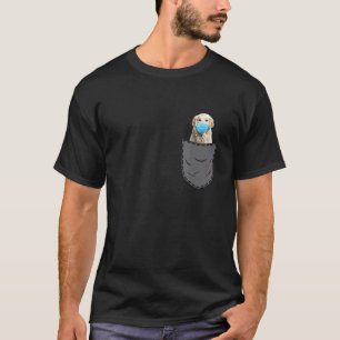 Camiseta Golden Retriever Com Máscara No Bolso Do Peito Par