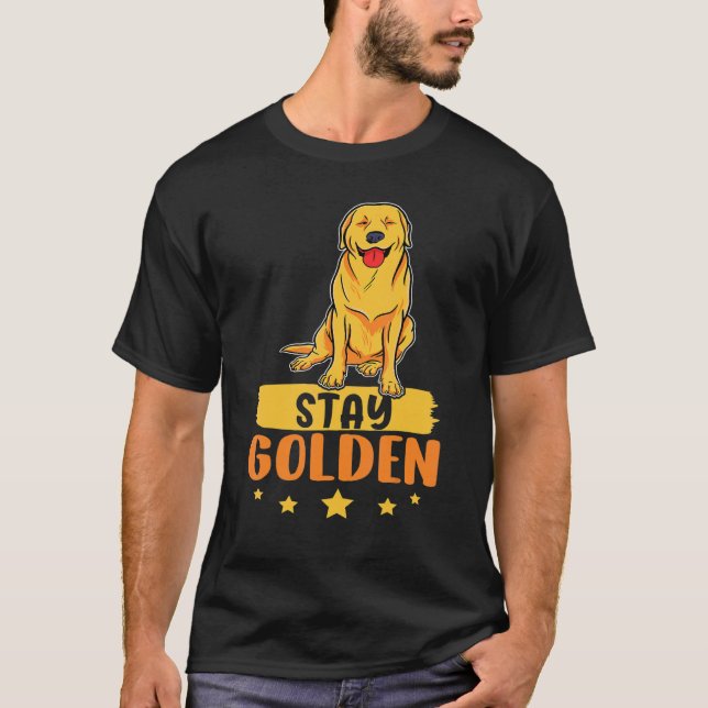 Camiseta Golden Retriever Continue Dourado (Frente)